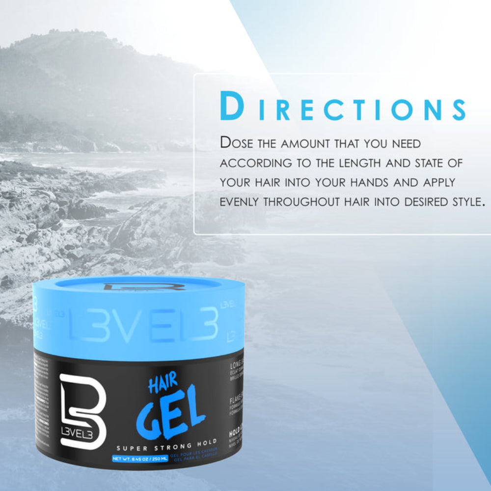 L3VEL3 Hair Strong Hold Styling Gel 100ml