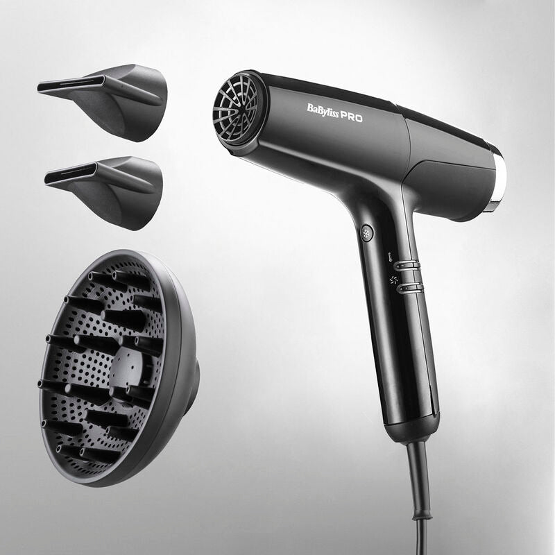 BaByliss Pro FALCO High Speed Dryer - Black & Silver