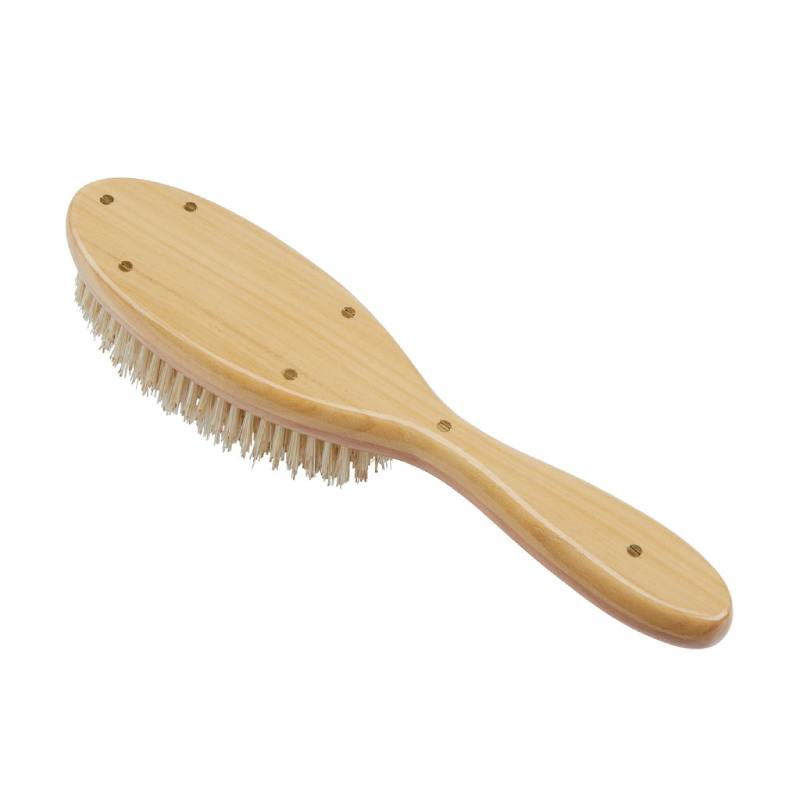 Kent Handmade Satinwood Pure White Bristle Oval Hairbrush - LHS5