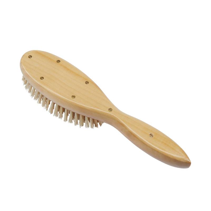 Kent Handmade Satinwood Pure White Bristle Oval Hairbrush - LHS9