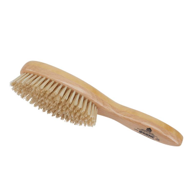 Kent Handmade Satinwood Pure White Bristle Oval Hairbrush - LHS9