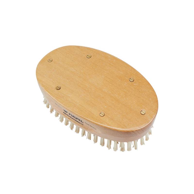 Kent Handmade Satinwood Pure white Bristle Military Style Brush - MHS18