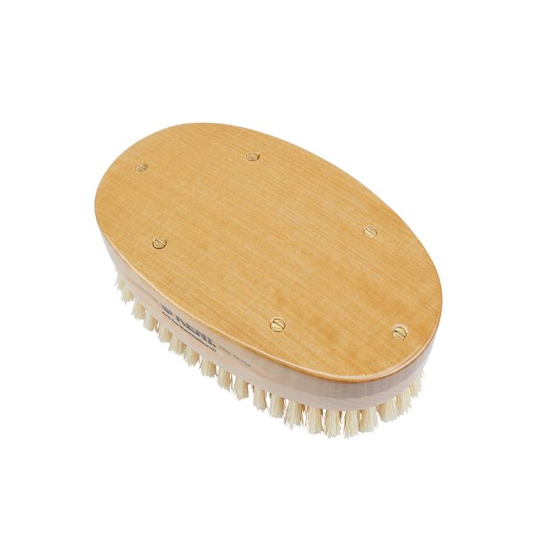 Kent Handmade Satinwood Pure white Bristle Military Style Brush - MHS18S
