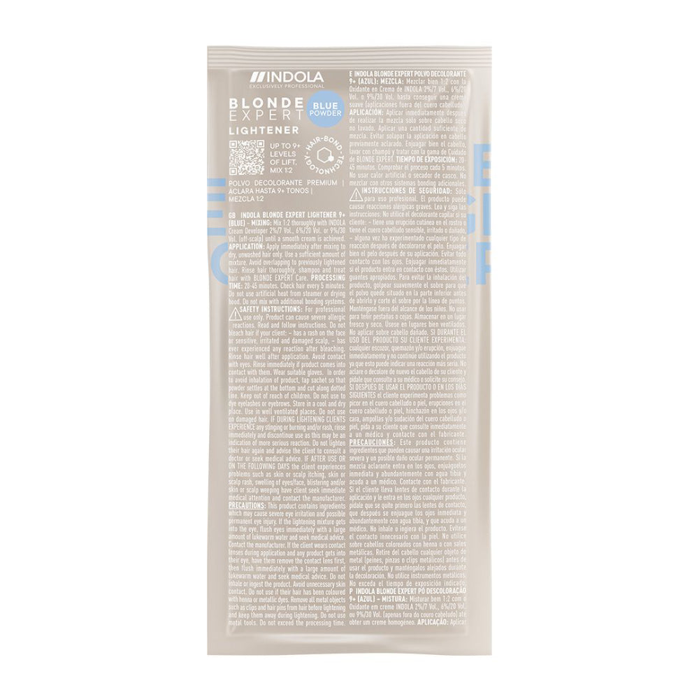 Indola Blonde Expert Blue Bleaching Powder Lightener 9+ Sachet 30g
