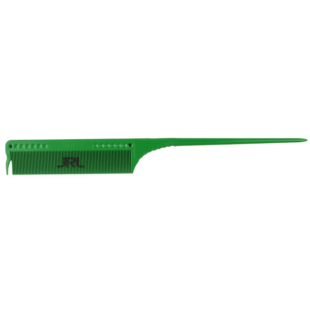JRL Fine Teeth Tail Comb J101 8.5" Green