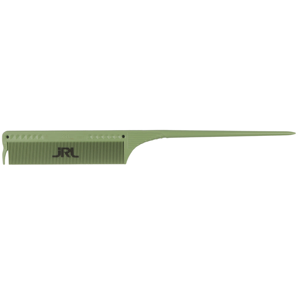JRL Fine Teeth Tail Comb J101 8.5" Light Green