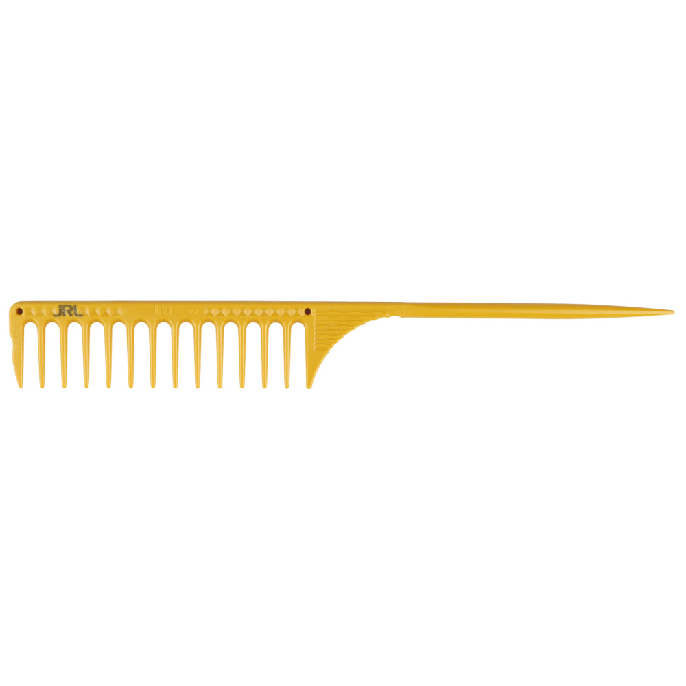 JRL Fine Teeth Tail Comb J104 9.8" Yellow