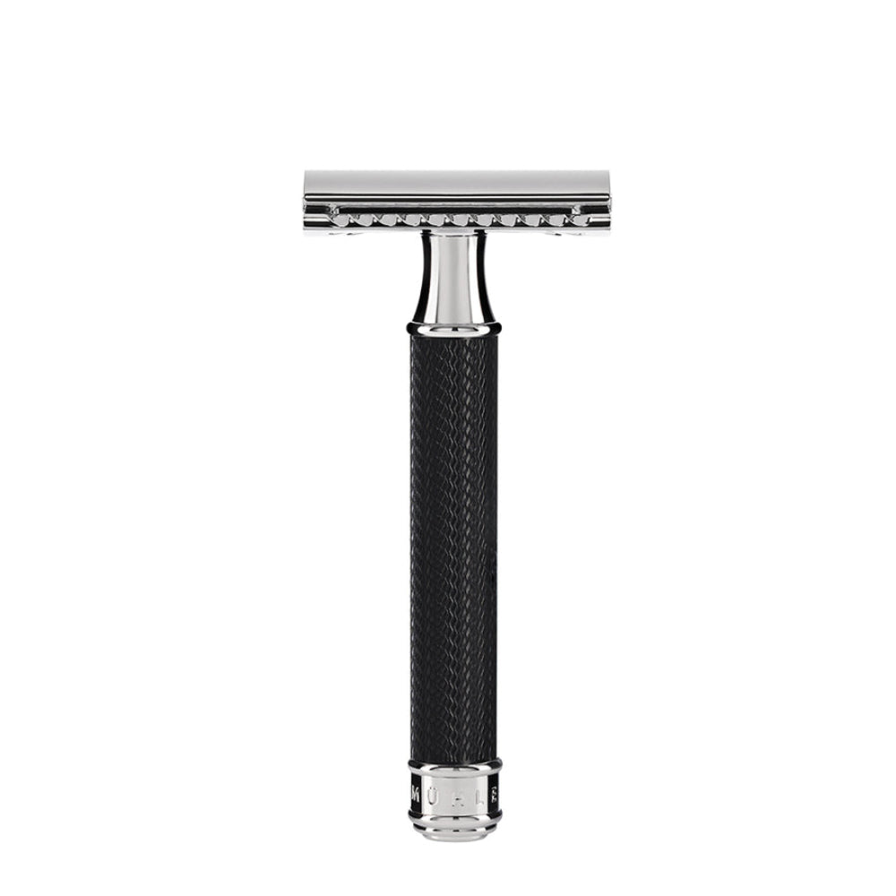 MUHLE TRADITIONAL Black/Chrome Safety Razor (Closed Comb)