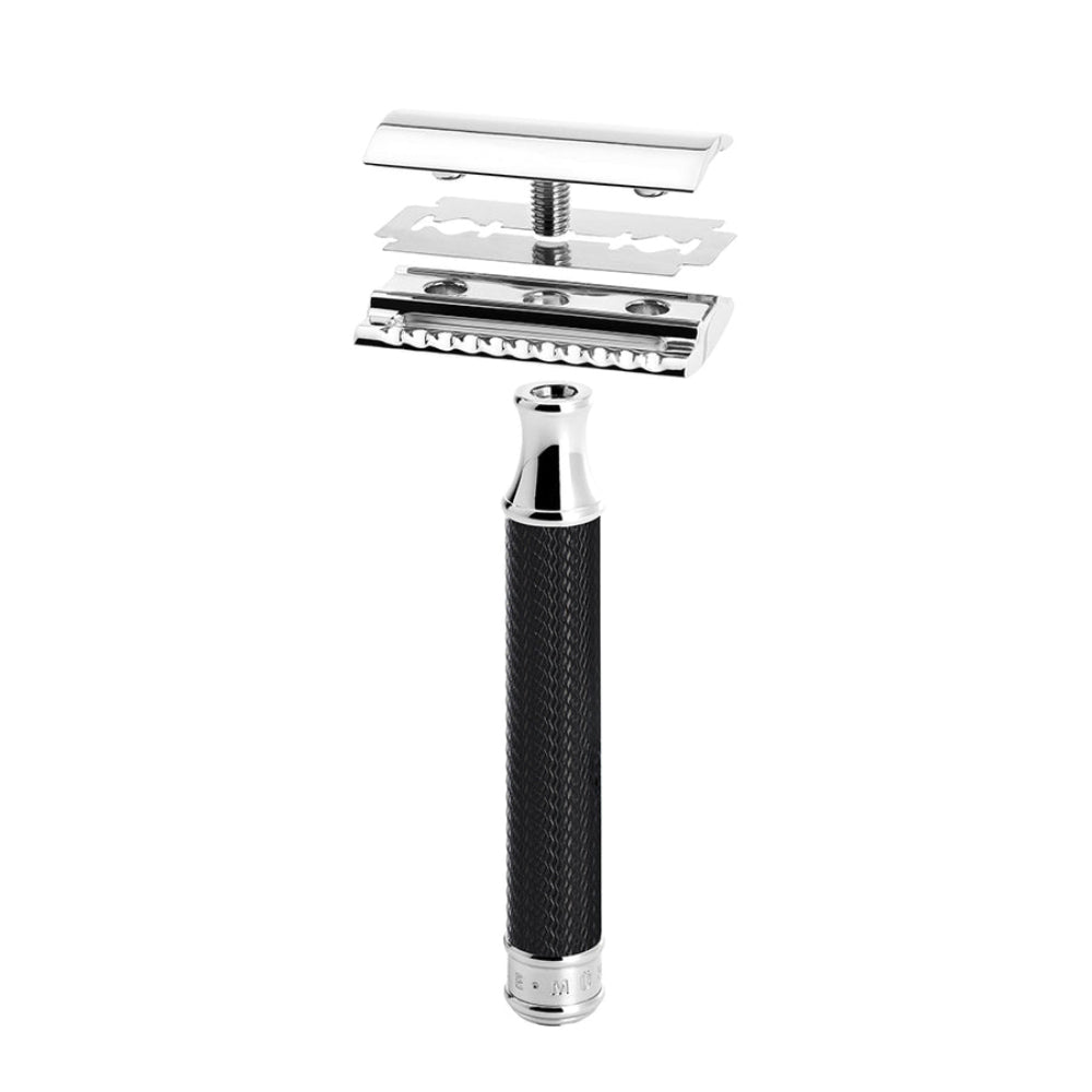 MUHLE TRADITIONAL Black/Chrome Safety Razor (Closed Comb)
