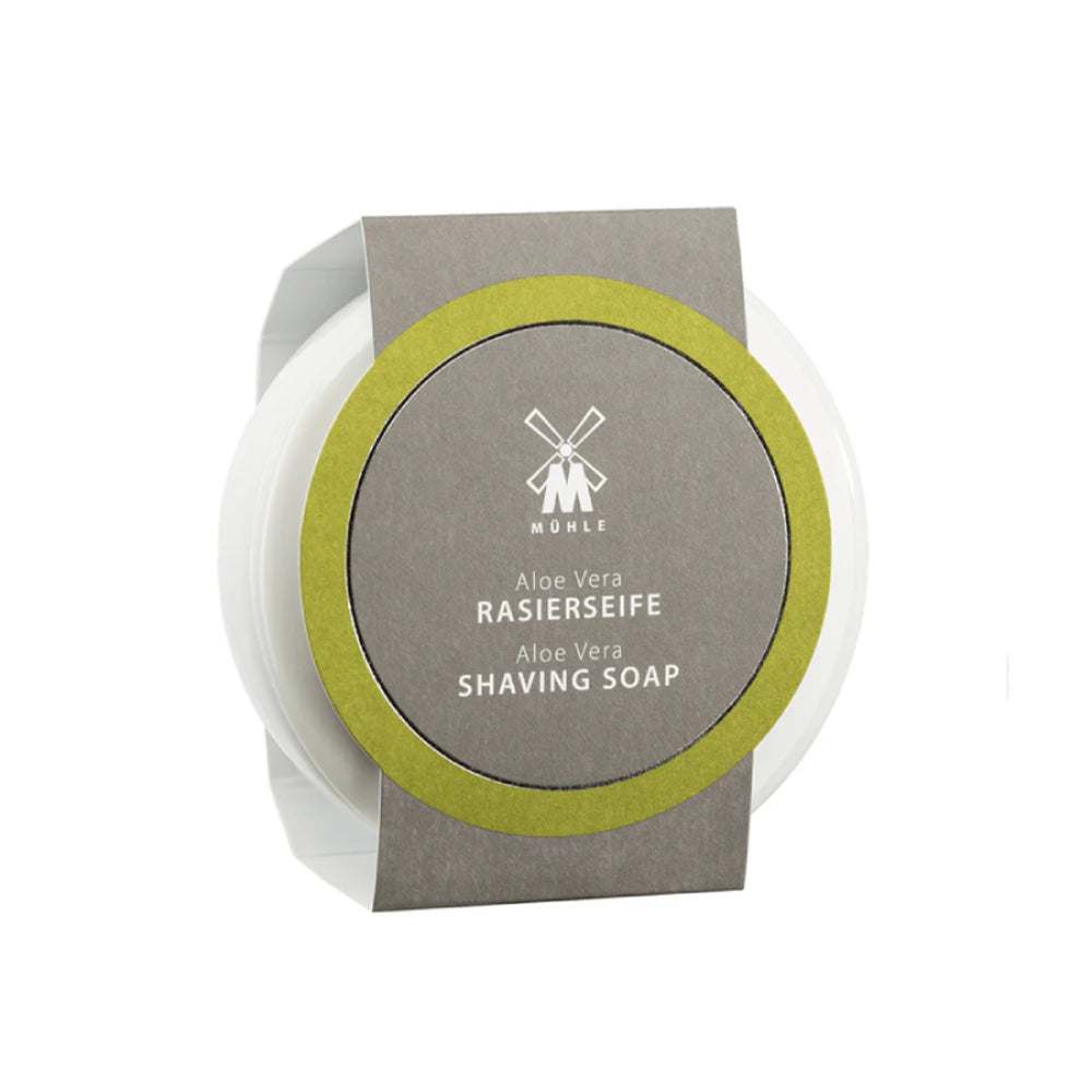 MUHLE SHAVE CARE Porcelain Dish and Aloe Vera Shaving Soap 65g