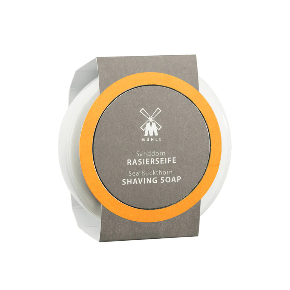 MUHLE SHAVE CARE Porcelain Dish and Sea Buckthorn Shaving Soap 65g