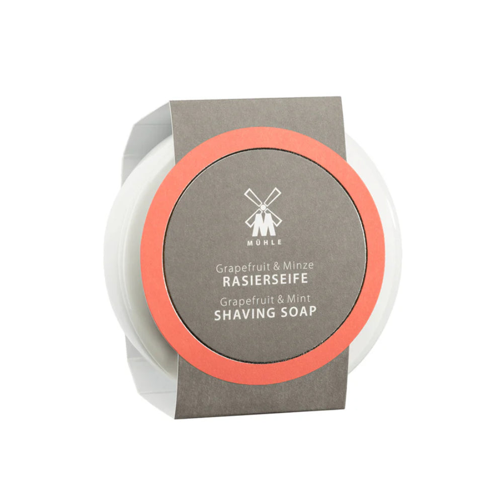 MUHLE SHAVE CARE Porcelain Dish and Grapefruit & Mint Shaving Soap 65g