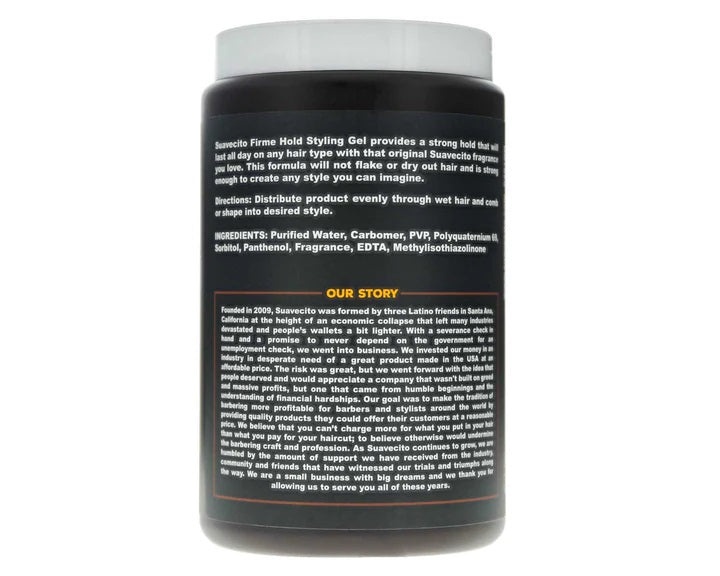 Suavecito Firme Hold Styling Gel 946ml