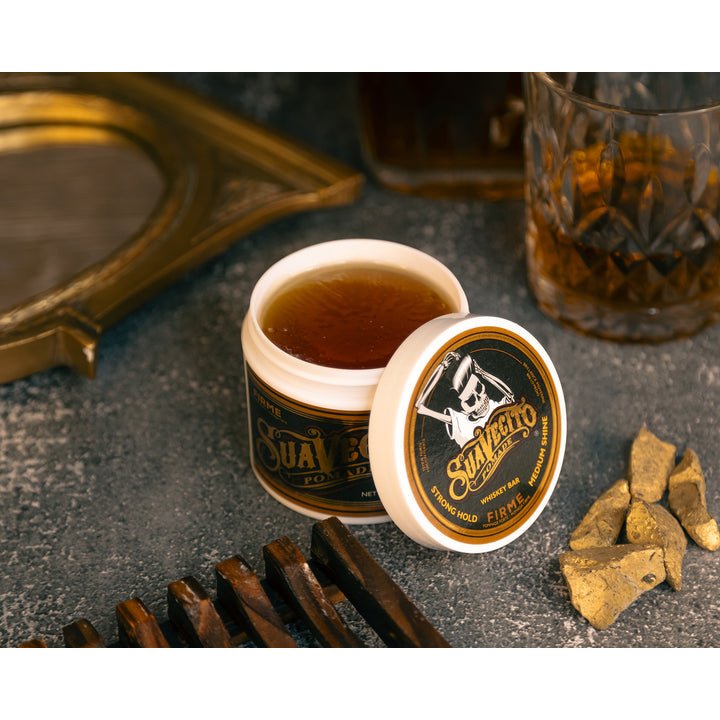 Suavecito Firme Strong Hold Pomade Whiskey Bar 113g