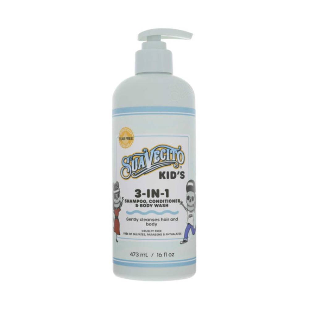 Suavecito Kid's 3 in 1 Shampoo, Conditioner, Body Wash 473ml