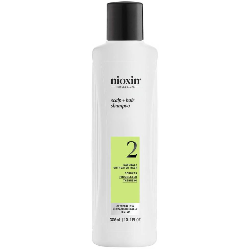 Nioxin System 2 Scalp + Hair Shampoo for Progressed Thinning Natural Hair 300ml