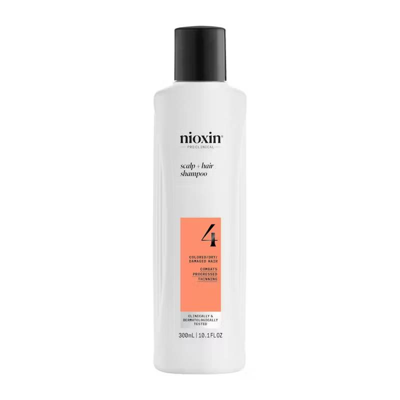 Nioxin System 4 Scalp + Hair Shampoo for Progressed Thinning Coloured Hair 300ml