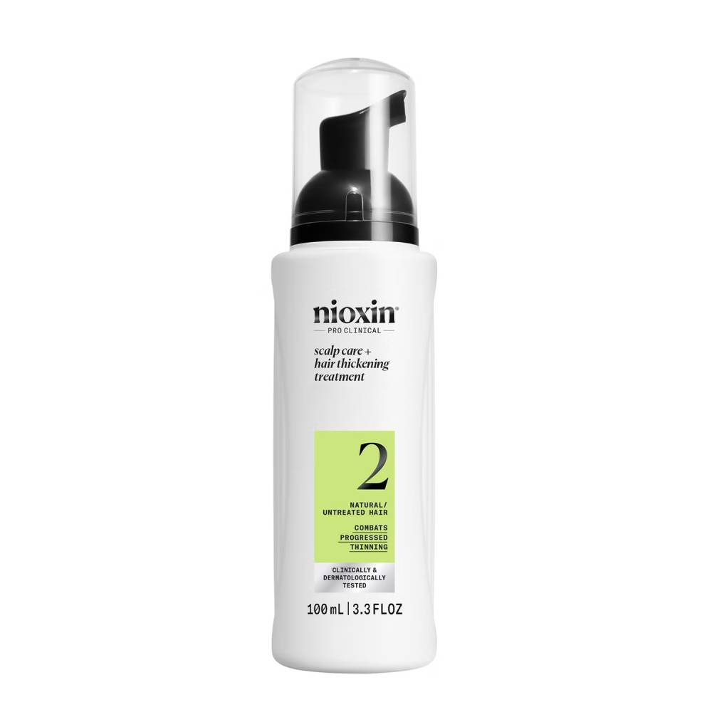 Nioxin System 2 Scalp + Hair Thickening Treatment for Progressed Thinning Natural Hair 100ml
