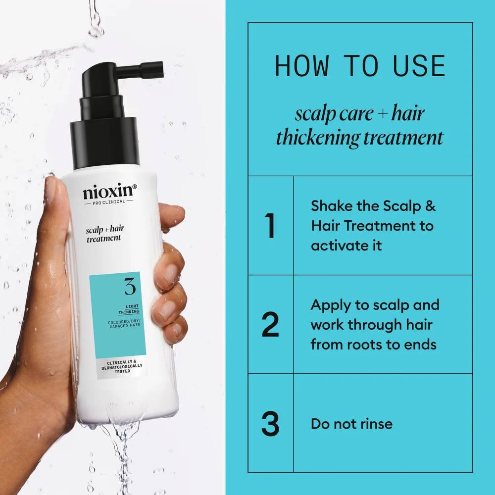 Nioxin System 3 Scalp + Hair Treatment for Light Thinning Coloured Hair 100ml