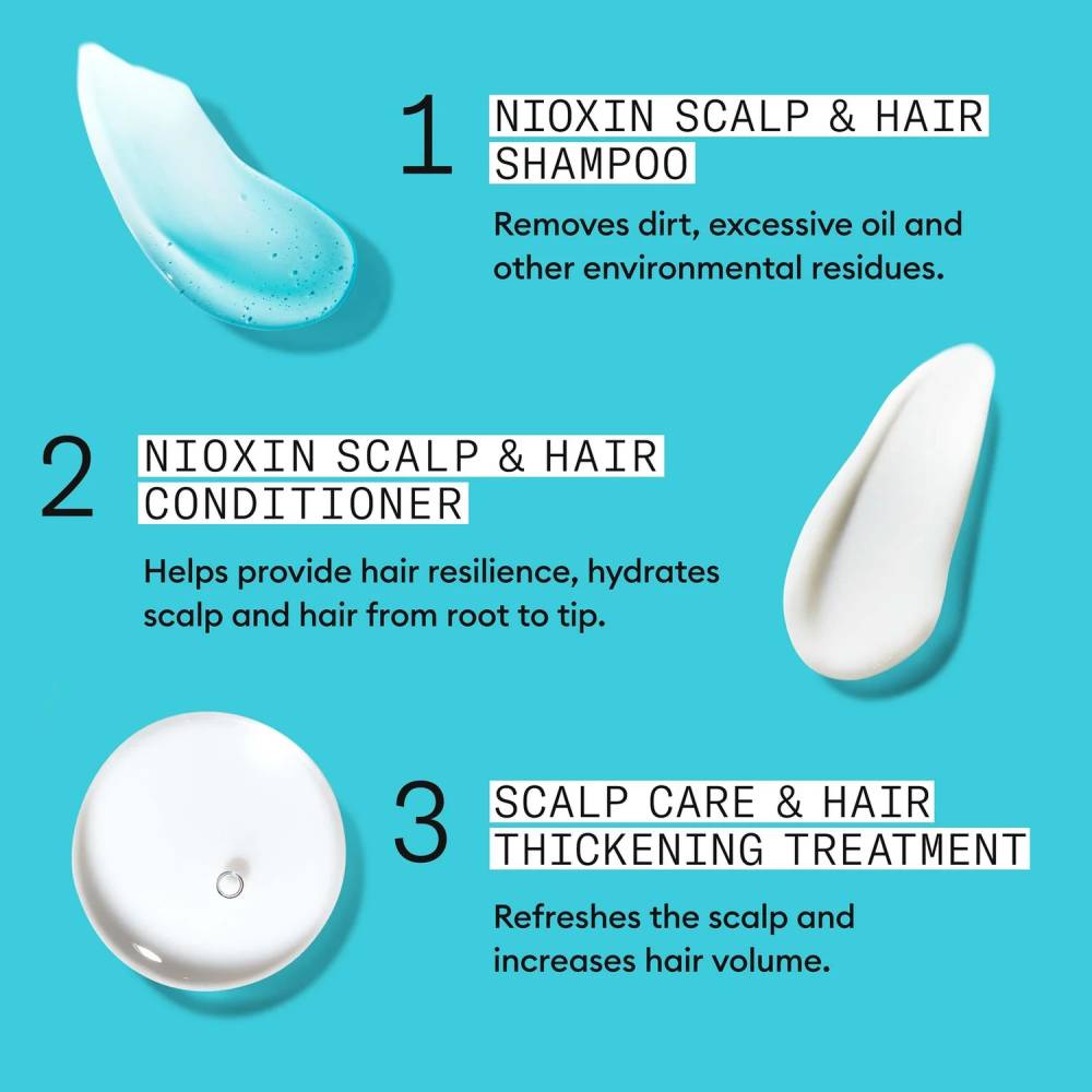 Nioxin System 3 Scalp + Hair Trial Kit for Light Thinning Coloured Hair