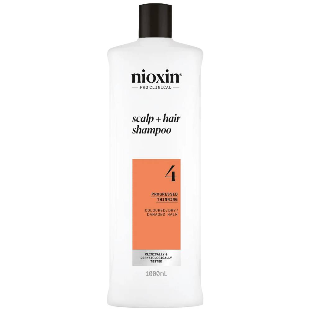 Nioxin System 4 Scalp + Hair Shampoo for Progressed Thinning Coloured Hair 1000ml