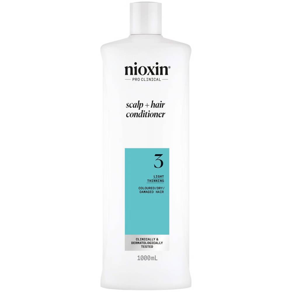 Nioxin System 3 Scalp + Hair Conditioner for Light Thinning Coloured Hair 1000ml