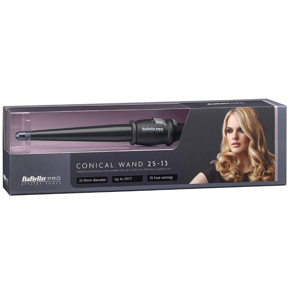 BaByliss Pro Conical Wand Black 25-13mm