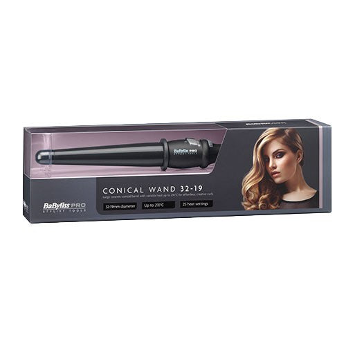 BaByliss Pro Conical Wand Black 32-19mm