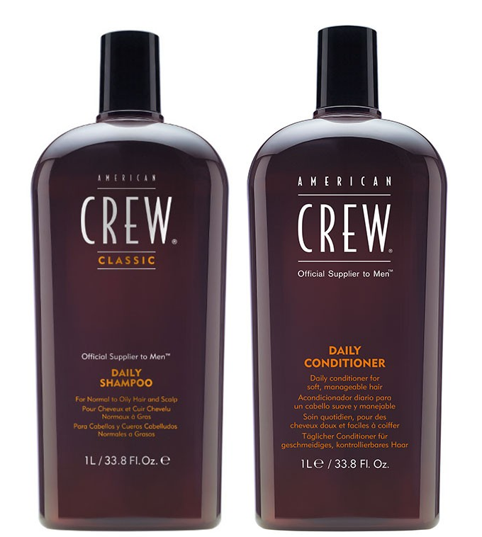 American Crew Daily Cleansing Shampoo 1000ml and Moisturising Conditioner 1000ml
