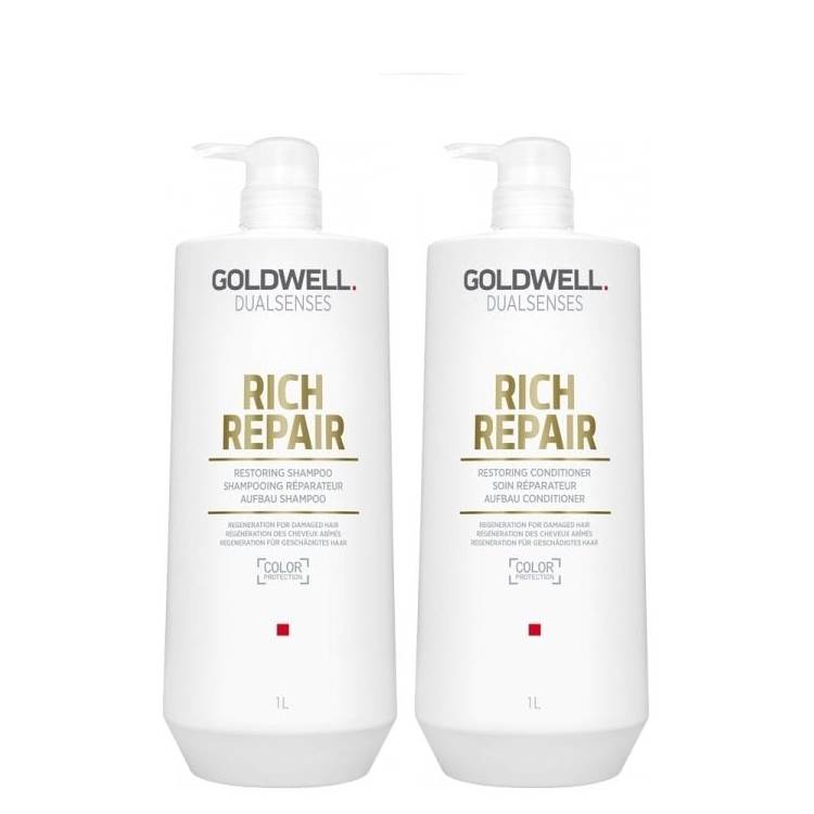 Goldwell Dualsenses Rich Repair Shampoo 1000ml and Conditioner 1000ml