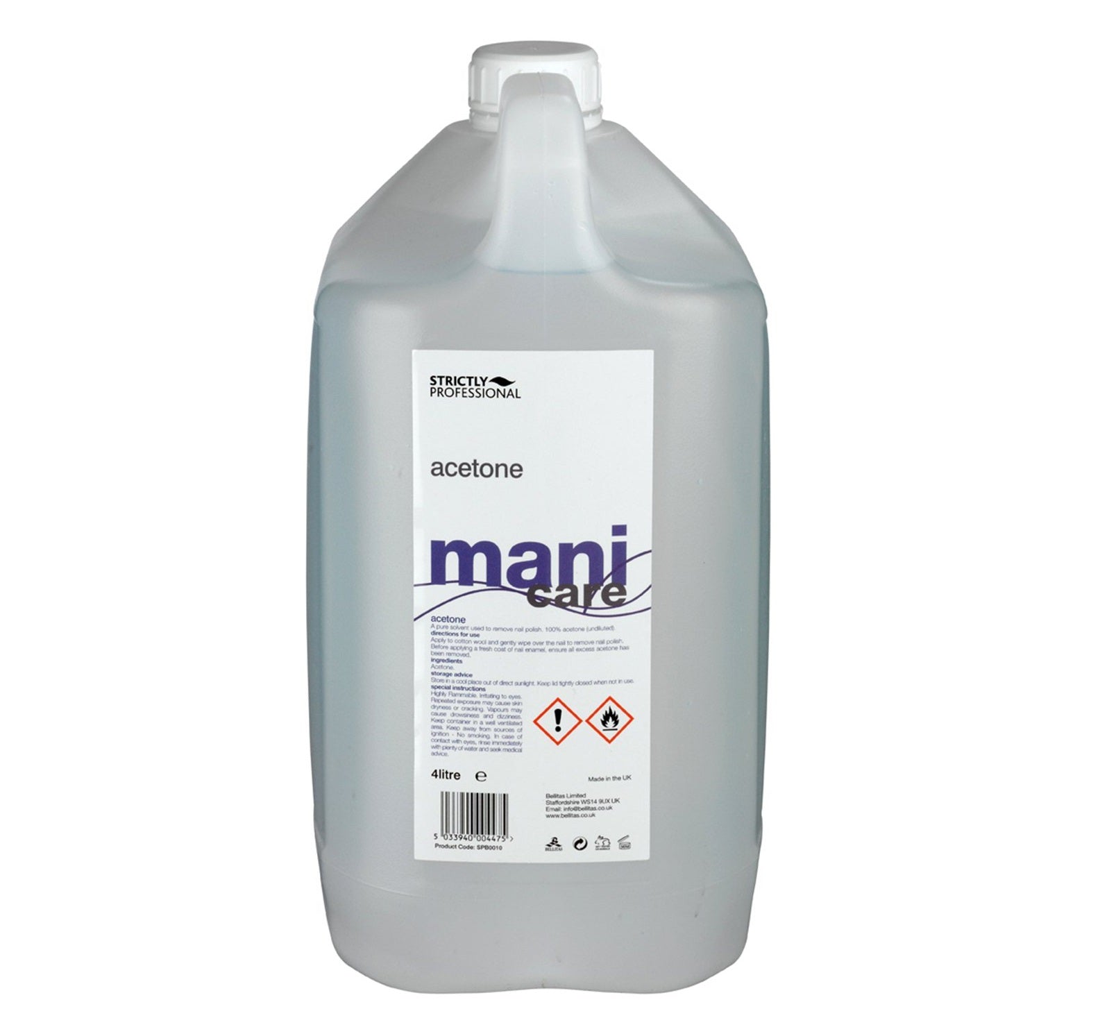 Strictly Professional Acetone 4 Litre