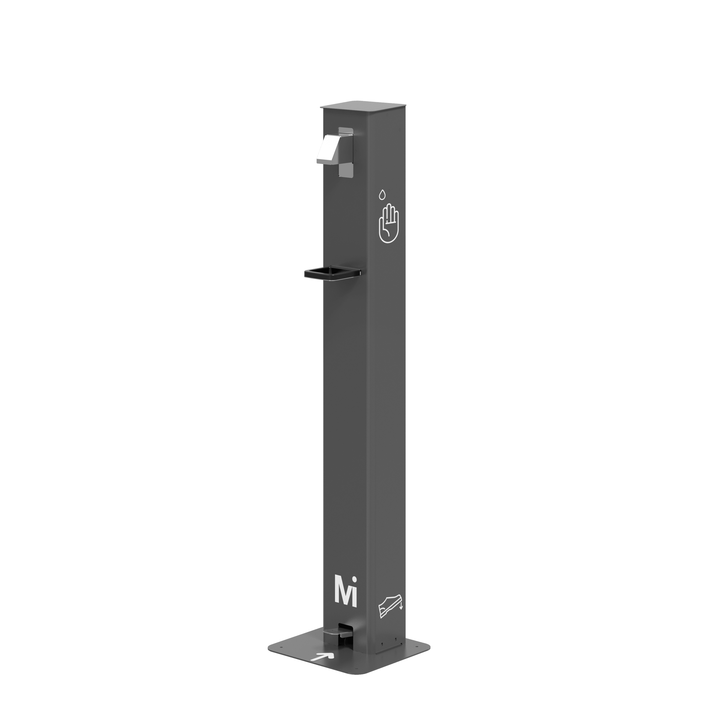 Mirplay Foot Activated Sanitizer Dispenser 1L Grey