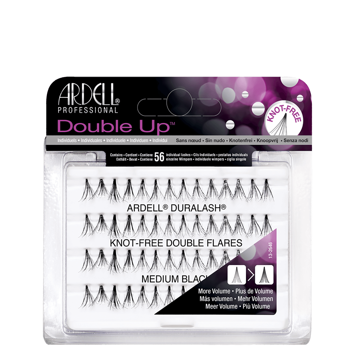 Ardell Duralash Double Up Knot-Free Double Flare Eyelashes - Medium Black