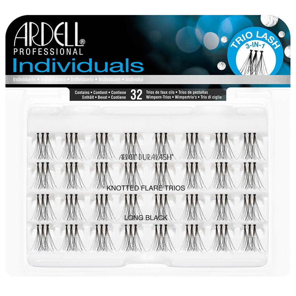 Ardell Duralash Individual Knotted Flare Trios Eyelashes - Long Black