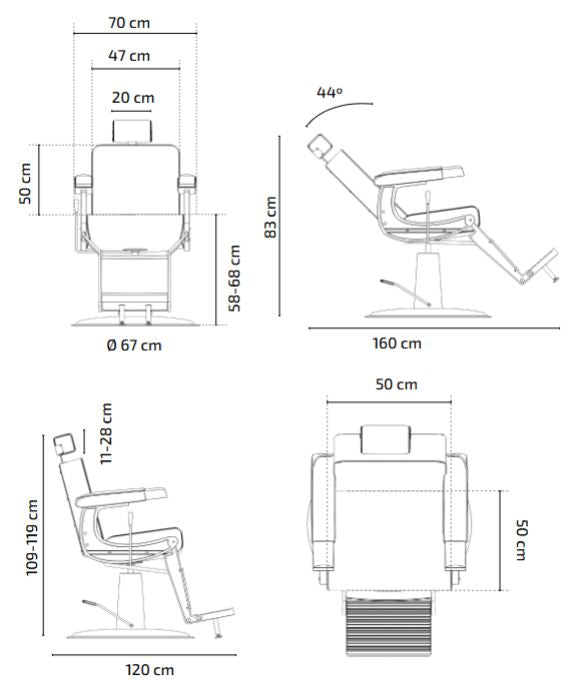 Mirplay Asher Deluxe Barber Chair