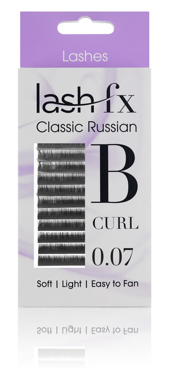 Lash FX Classic Russian Lashes B Curl 0.07 Super Fine 10mm