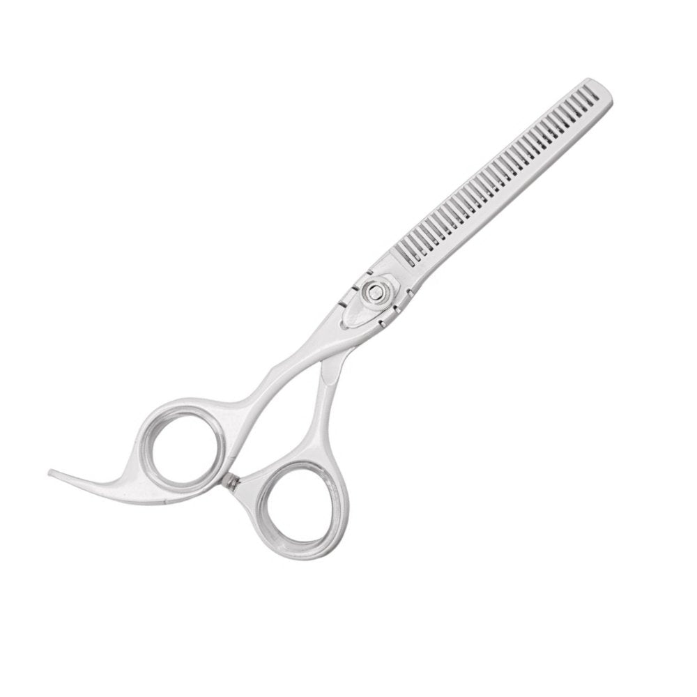 BarberStyle White Japanese Nero Left Handed Thinning Scissors 6"