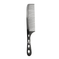 BarberStyle Black Chrome Metal Flat Top Comb