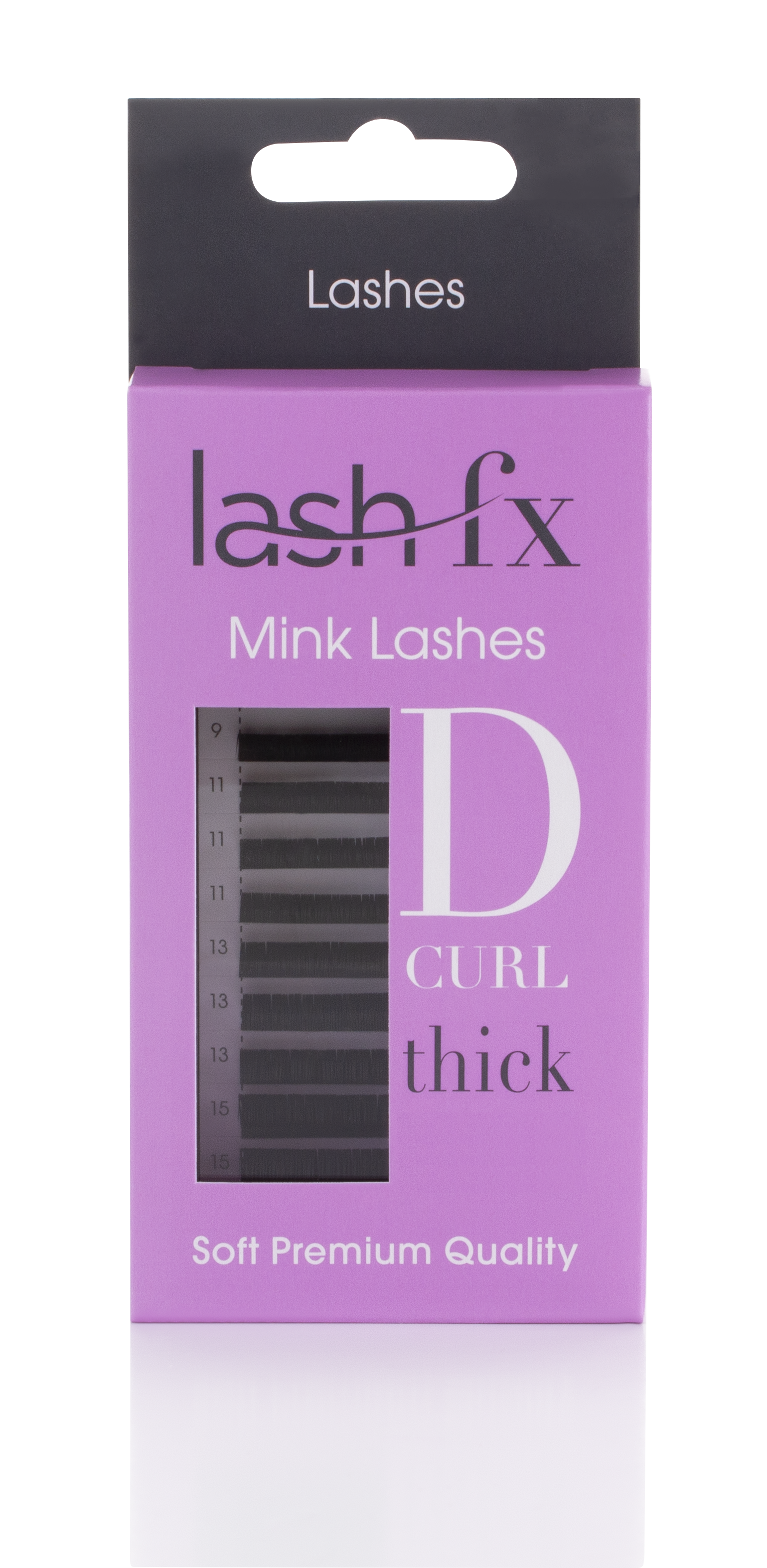 Lash FX Mink D Curl 0.15 Thick Individual Lashes 10mm