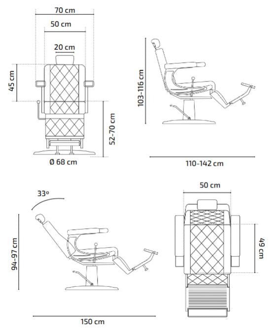 Mirplay Dave Barber Chair (FP)