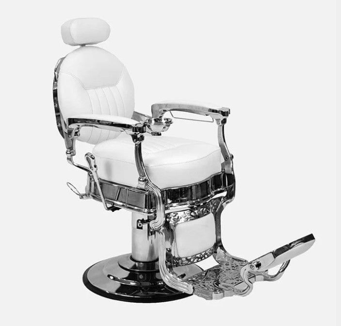 John Barber & Sons Fly White Barber Chair