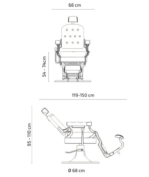 Mirplay Jones Barber Chair Black