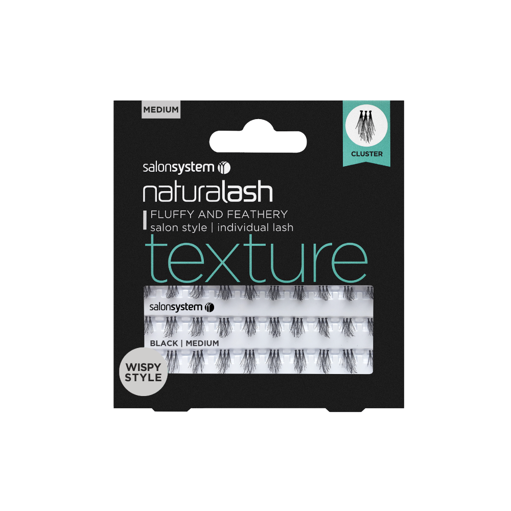 Salon System Naturalash Wispy Style Individual Lashes Black Medium