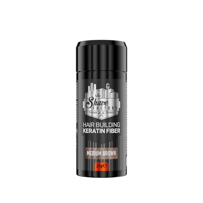 The Shave Factory Hair Building Keratin Fiber Medium Brown 21g