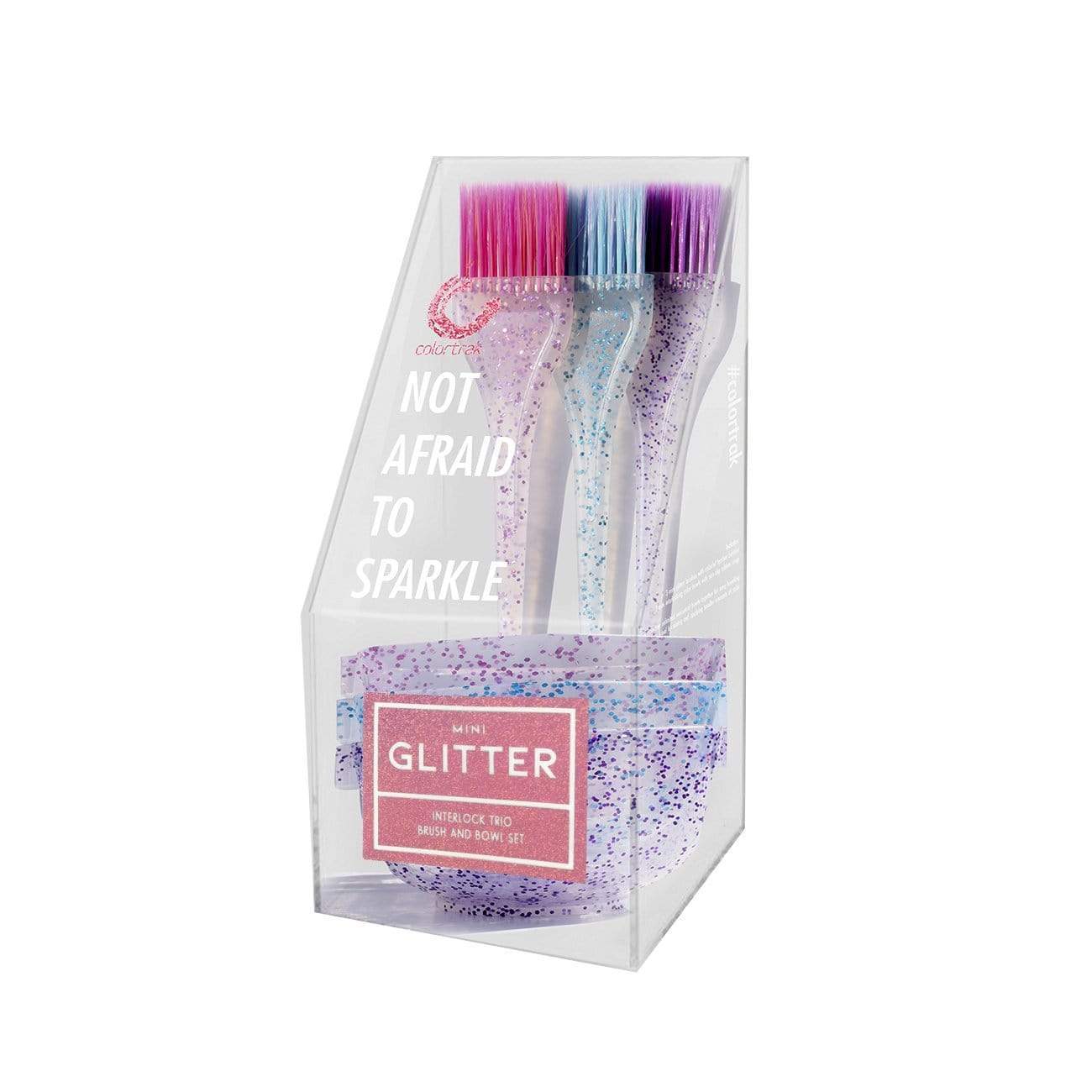 Colortrak Mini Glitter Trio Set Of 3 Brushes & Bowls