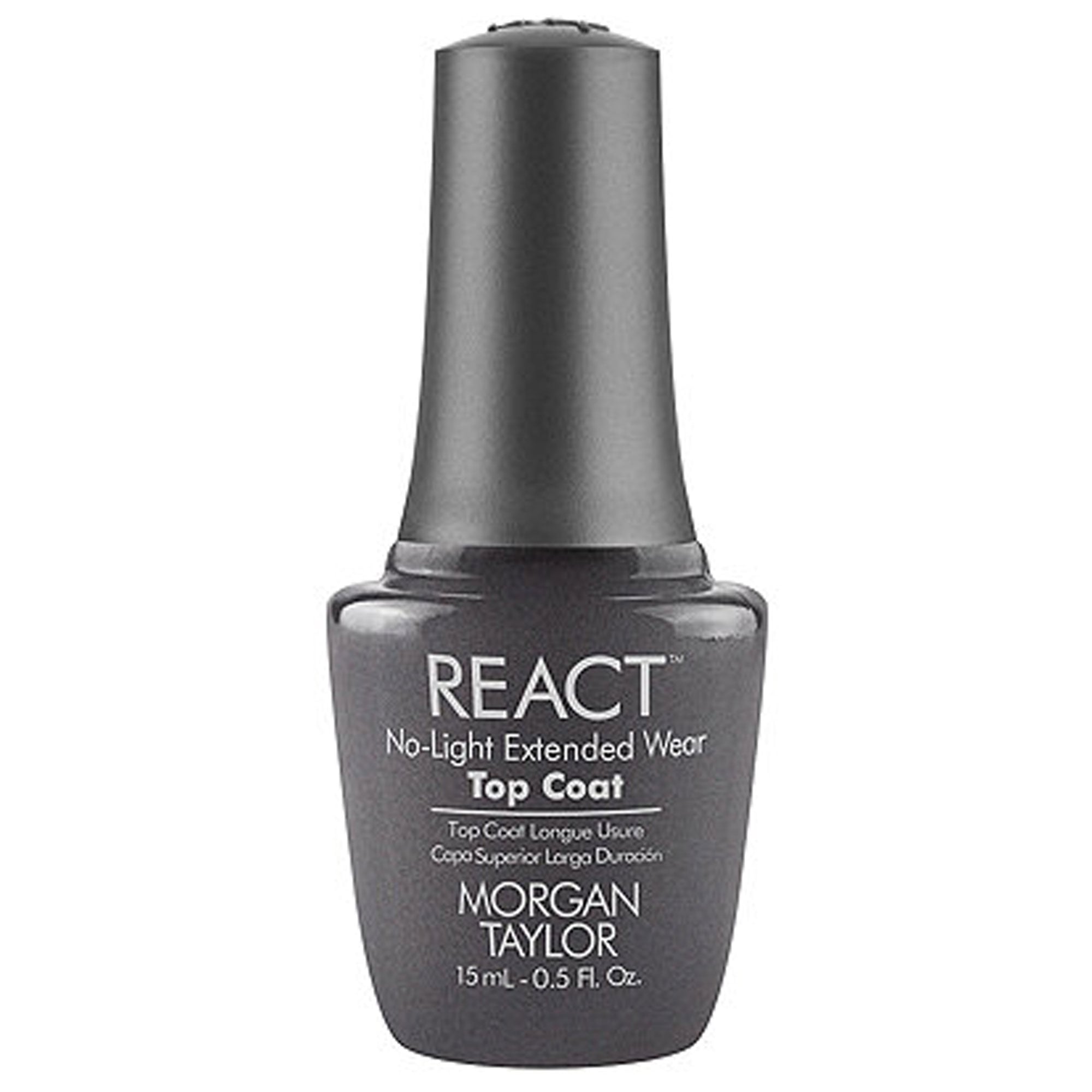 Morgan Taylor Nail Polish React No-Light Extended Wear Top Coat 15ml