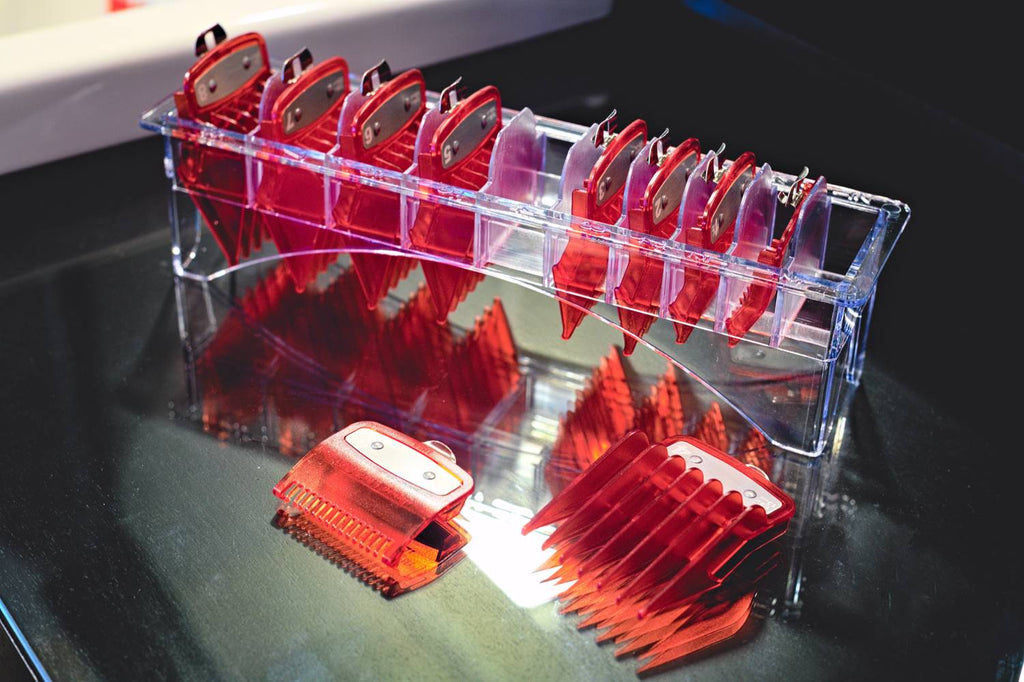 BarberStyle Transparent Red Premium Guards