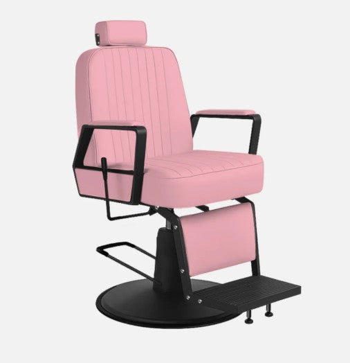 John Barber & Sons Plain Pink-Black Barber Chair