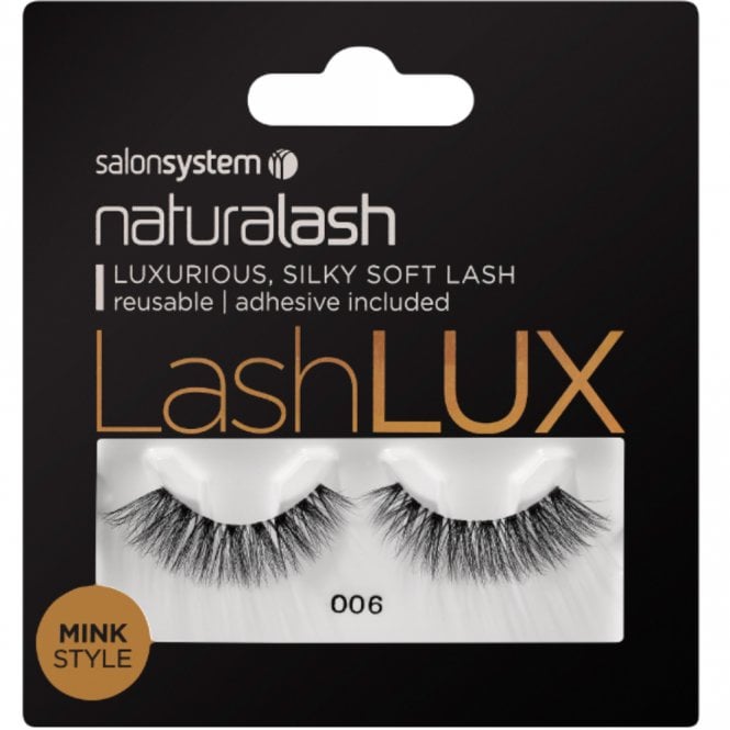 Salon System Naturalash Lashlux 006 Black Mink Style Strip Lashes
