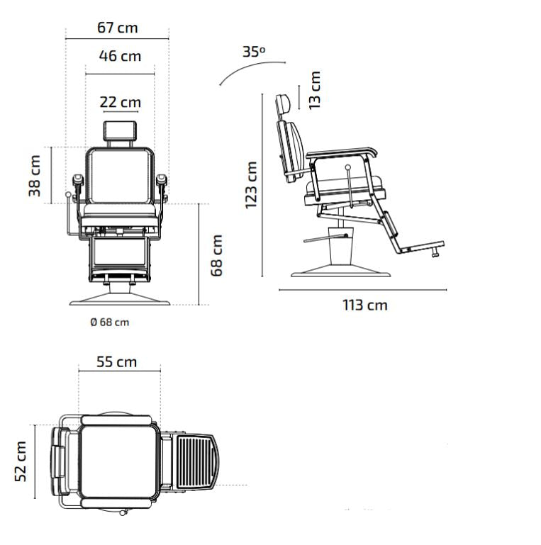 Mirplay Serge Latte Barber Chair